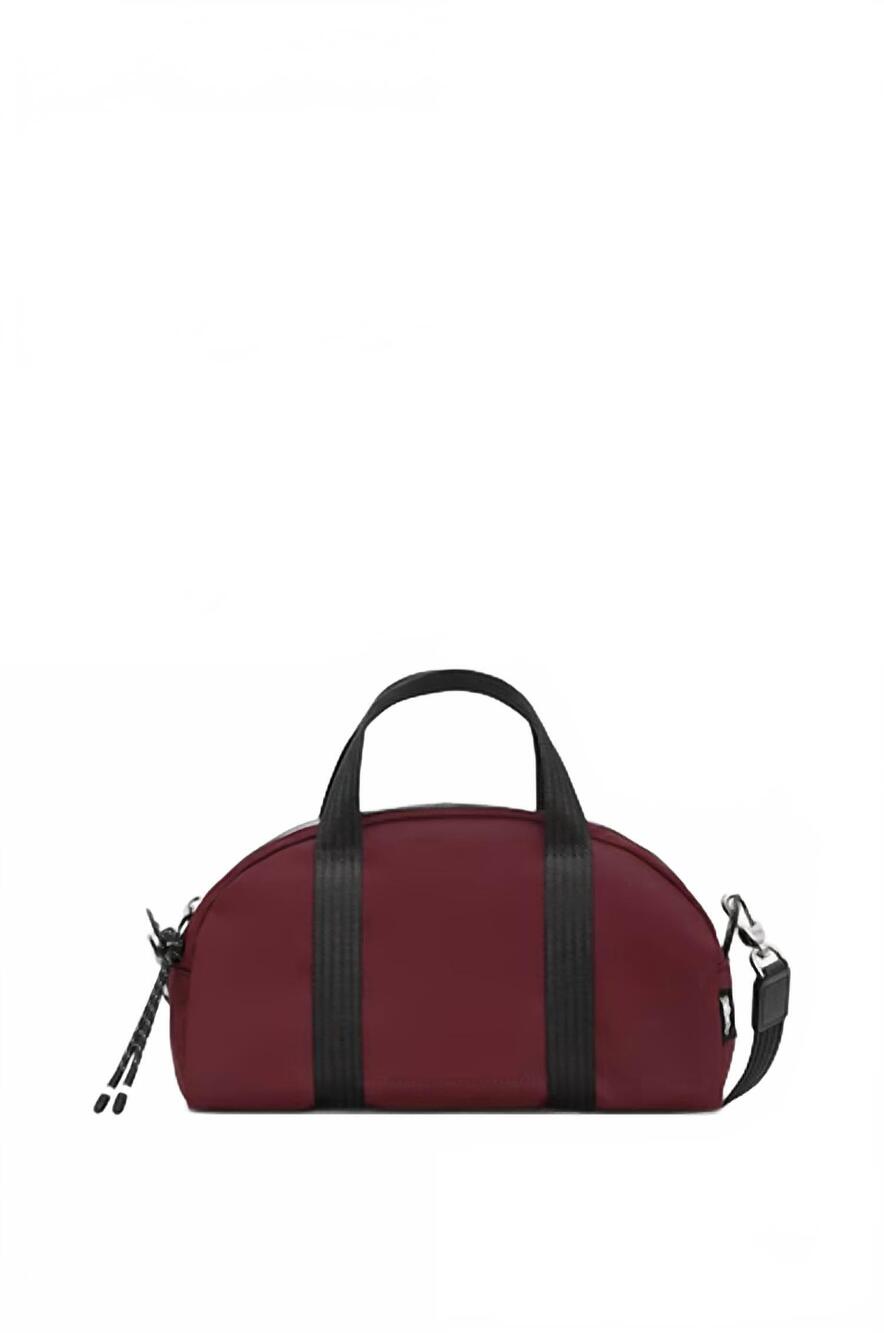 NEW LONGCHAMP women's bowler bag with strap in burgundy